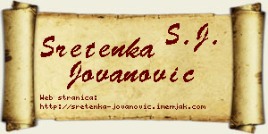 Sretenka Jovanović vizit kartica
